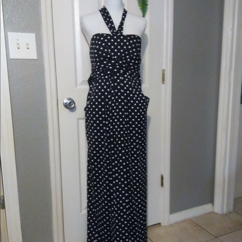 A List Polka Dot Maxi Dress w/ Pockets XL - Picture 4 of 4